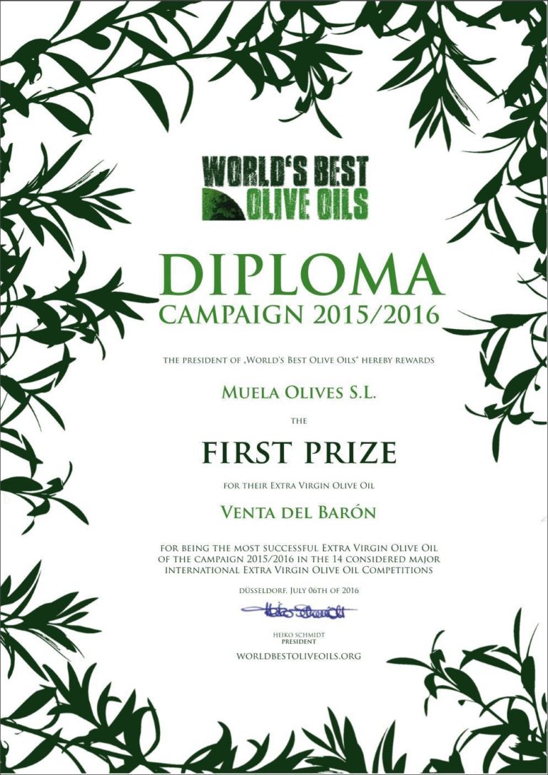 VENTA DEL BARÓN EXTRA VIRGIN OLIVE OIL 2.5 Litres (Free delivery